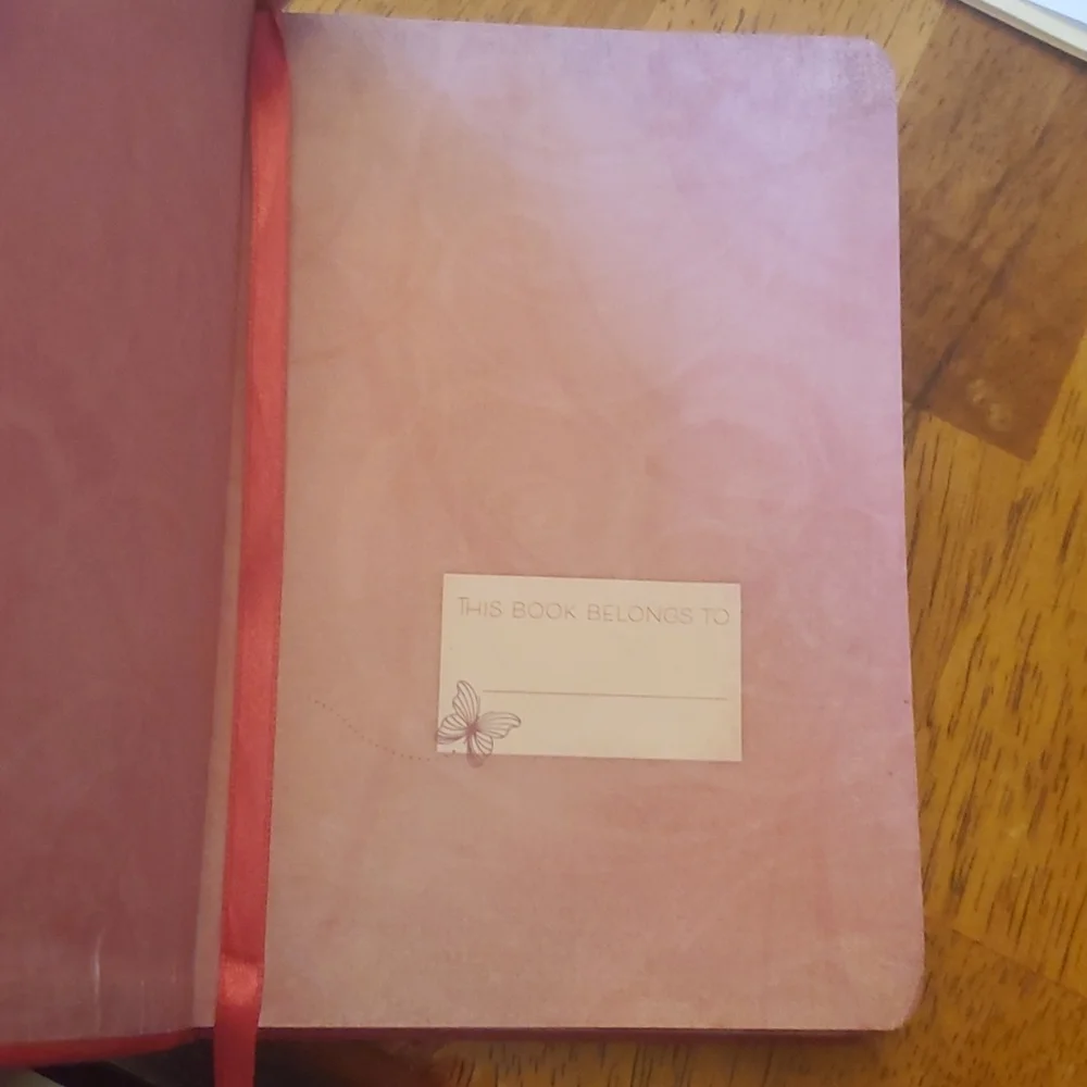 Pink Butterfly 365 Daily Devotional Faux Leatherbound Book